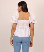 Snow White Flared Top